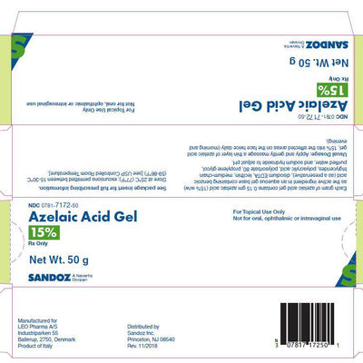 Azelaic Acid Gel 15% Topical 50 gram by Sandoz (RX)