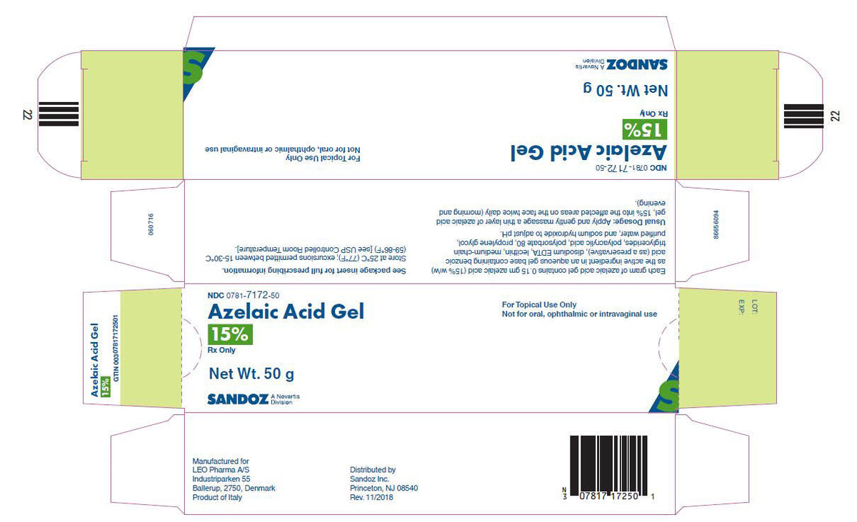 Azelaic Acid Gel 15% Topical 50 gram by Sandoz (RX)