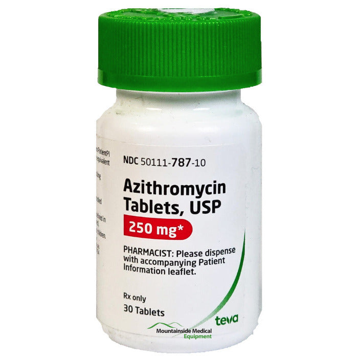 Azithromycin 250 mg Tablets by Teva Pharma 30 Count (Rx)