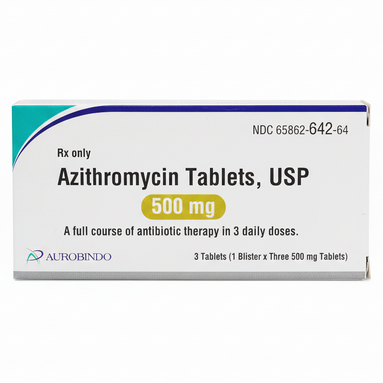 Azithromycin 500mg Tablets Antibiotic 3-Pack (Rx)