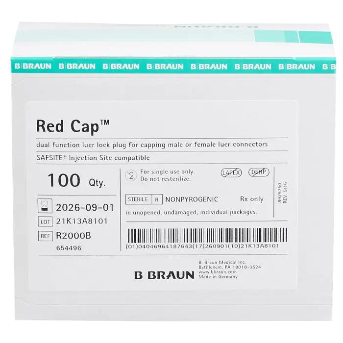 B Braun Red Caps, Replacement Caps for IV Administration Sets