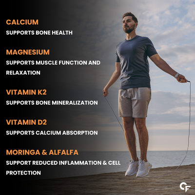 Carbamide Forte Calcium & Vitamin D3 Tablets | Calcium Magnesium Zinc - Bone Health & Joint Support - 120 Tablets