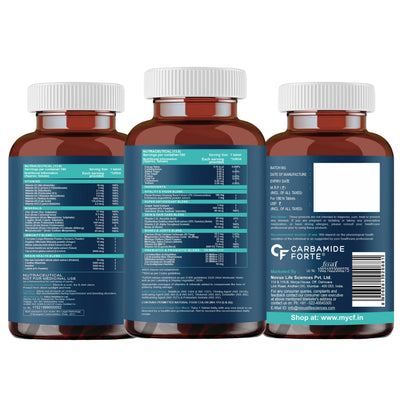 Carbamide Forte Multivitamin Tablet For Men | Multi vitamin for Men with Ginseng | Multivitamin for Men With Probiotics For Immunity & Energy | Multivitamin Men with Zinc, Multivitamins, Multiminerals - 180 Veg Tablets