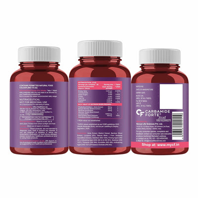 Carbamide Forte Biotin Tablets for Hair Growth with Amla, Brahmi & Bamboo Extract | Hair Growth Tablet | Hair Vitamins | Hair Supplements for Women & Men - 90 Veg Tablet