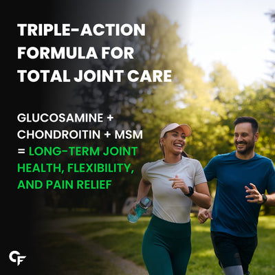 Carbamide Forte Glucosamine Tablets for Joint- Joint Support Supplement with Collagen & Glucosamine Chondroitin MSM | Joint Cartilage Support & Muscle Health | Joint Pain Tablets - 90