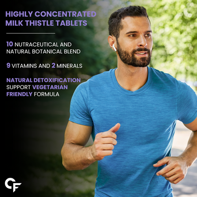 Carbamide Forte Liver Detox Supplement | Milk Thistle Tablets for Fatty Liver Detox | Liver Support | 120 Veg Liver Detox Tablets