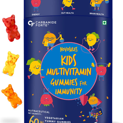 Carbamide Forte Multivitamin Gummies For Kids | Multivitamin For Kids With 20 Nutrients | Kids Multivitamin Gummies With Superfoods | Multi Vitamin Gummies Kids For 4-6 Years | Kids Gummies With 60 Gummy Bear