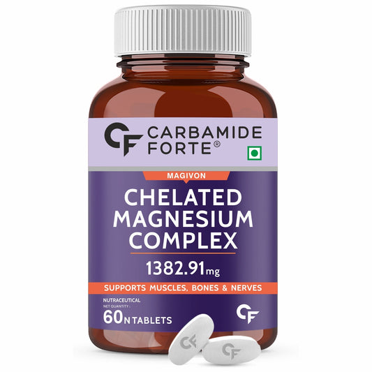 Chelated Magnesium Citrate Oxide Supplement- 60 Veg Tablets