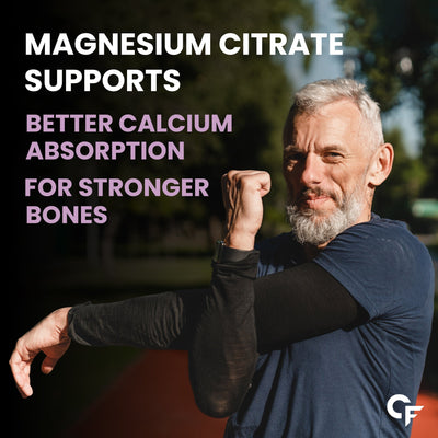 Chelated Magnesium Citrate Oxide Supplement- 60 Veg Tablets