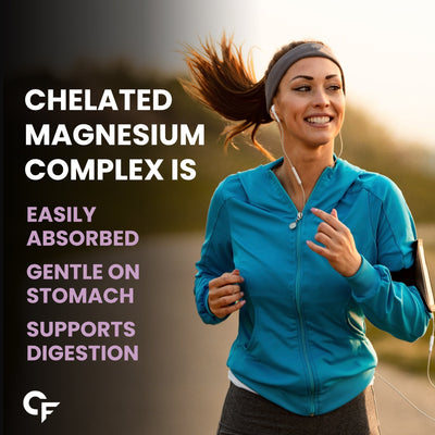 Chelated Magnesium Citrate Oxide Supplement- 60 Veg Tablets