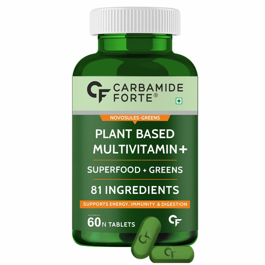 Carbamide Forte Plant Based Multivitamin Tablets with 81 Ingredients for Men & Women | Multivitamin for Men & Women - 60 Veg Tablets