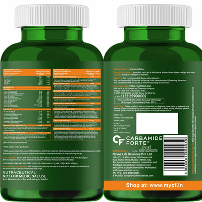 Carbamide Forte Plant Based Multivitamin Tablets with 81 Ingredients for Men & Women | Multivitamin for Men & Women - 60 Veg Tablets
