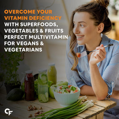 Carbamide Forte Plant Based Multivitamin Tablets with 81 Ingredients for Men & Women | Multivitamin for Men & Women - 60 Veg Tablets