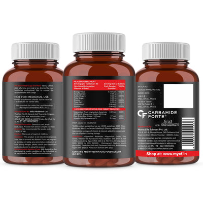 Carbamide Forte ZMA and Zinc Supplement for Men- 60 Tablets