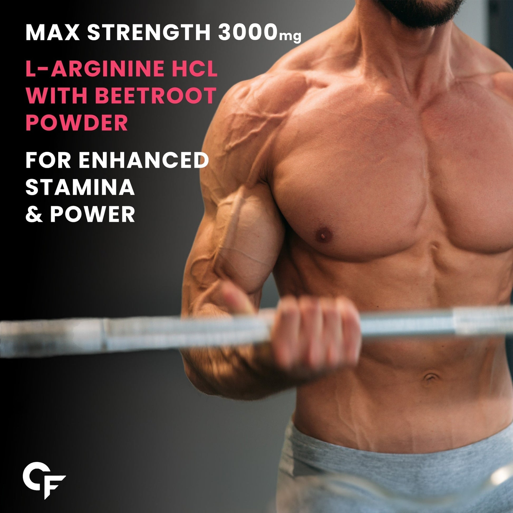Carbamide Forte L Arginine Powder with Beetroot 3000mg - Strawberry Flavour - 90g