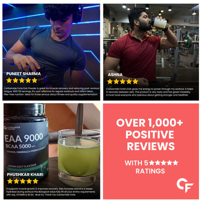 Carbamide Forte Eaa Supplement For Men & Women With Hydration Blend & Vitamins | Eaa intra workout Supplement With Bcaa 5000Mg - Peach Iced Tea Flavour - 50 Servings - Powder 300G