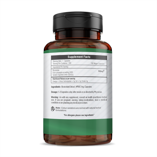H&C Herbal Bromelain Veg Capsules