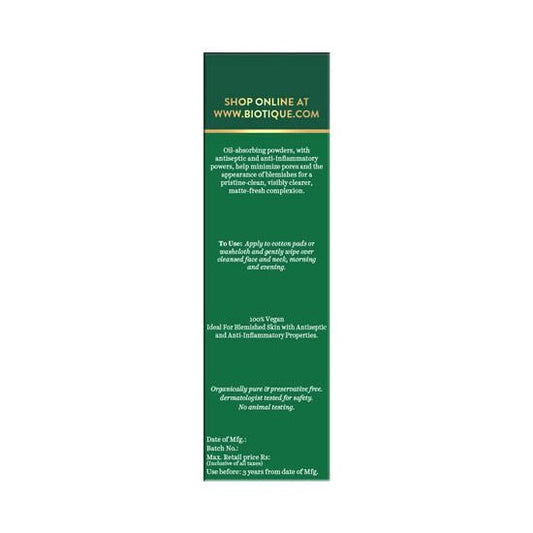 Biotique Bio Advanced Organics-Tea Tree Skin Clearing Mattifying Facial Toner - 120 ml