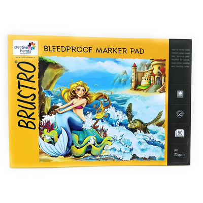 Brustro Bleedproof Marker Pad 70 GSM A4 ( Contains 50 Sheets )