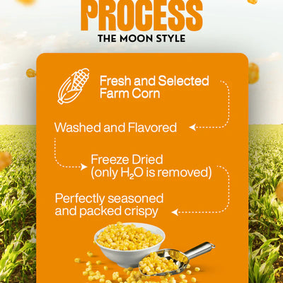 Moon Freeze Dried Crispy Corn Smokey BBQ | ( Pack Of 3 ) 20 gms each