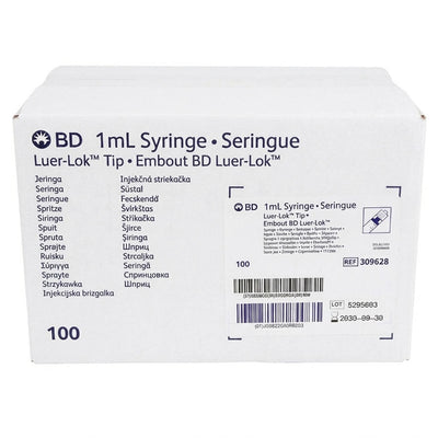 BD 1 mL Syringe with Luer-Lok Tip Without Safety 100/Box BD 309628