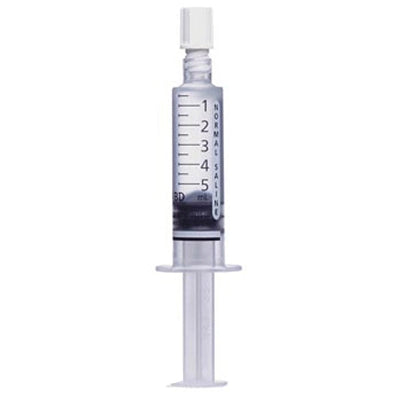 BD 5 mL PosiFlush Flush Syringe Sodium Chloride 0.9%, 30/box
