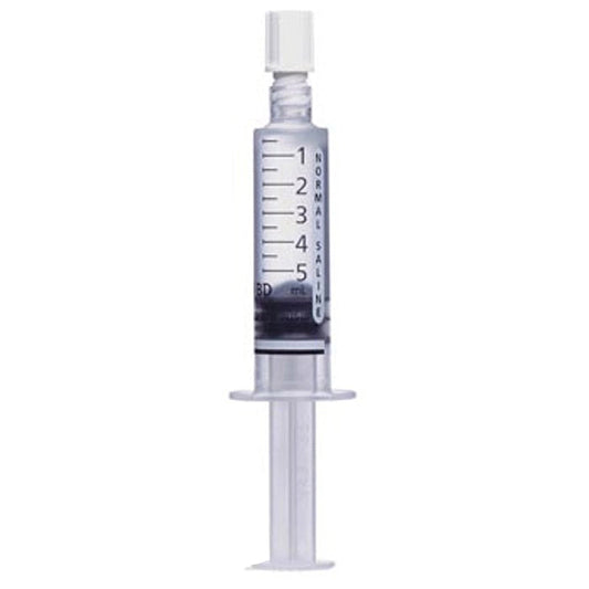 BD 5 mL PosiFlush Flush Syringe Sodium Chloride 0.9%, 30/box