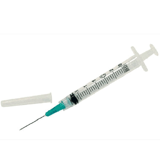 BD 309575 PrecisionGlide 3 mL Luer-lok Syringe with 21g x 1" Needle, 100/box