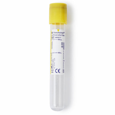 BD 365017 Vacutainer Plus Urinalysis Tubes 16 x 100mm, 8.0 mL, 100/box