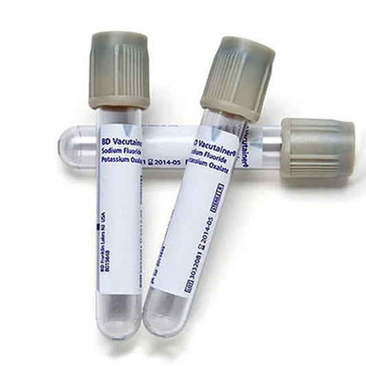 BD Vacutainer Fluoride Blood Collection Tubes 2 mL with Conventional Stopper 13mm x 75mm, 100/box