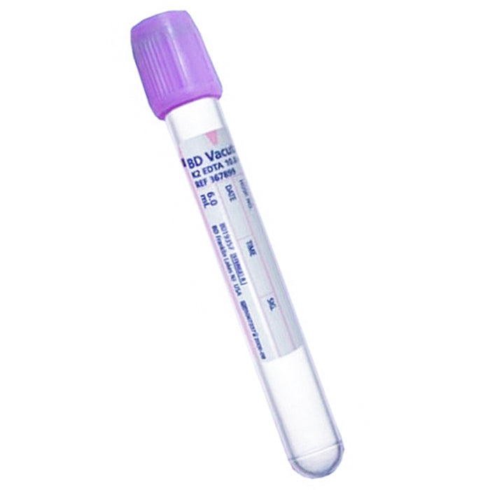 EDTA Blood Collection Tubes BD Vacutainer 6 mL with Hemogard Closure 13mm x 100mm, 100/box