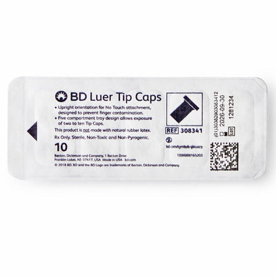 BD Syringe Tip Caps - Sterile Luer Syringe Tip Cap Tray (10 Pack)