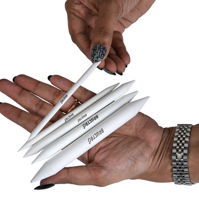 BRUSTRO Blending Stump | Set of 5 | White | Both End Pointed, Ideal for Students, Artist, Charcoal, Sketch, Drawing Tools, Smooth Blending , Mixing &Shading