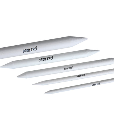 BRUSTRO Blending Stump | Set of 5 | White | Both End Pointed, Ideal for Students, Artist, Charcoal, Sketch, Drawing Tools, Smooth Blending , Mixing &Shading