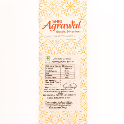 Shri Agrawal Sweets & Namkeen Oats Atta Cookies - 200 gms