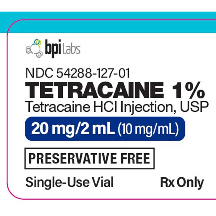 Tetracaine HCL 1% Injection 10 mg for Prolonged Spinal Anesthesia, Single-dose 2 mL x 10/Box (Rx) * Refrigerated*
