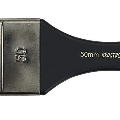 Brustro Artists White Bristle Wide Flat Brush - Series 1002 - Size - 50MM (for Oil & Acrylic)
