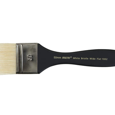 Brustro Artists White Bristle Wide Flat Brush - Series 1002 - Size - 50MM (for Oil & Acrylic)
