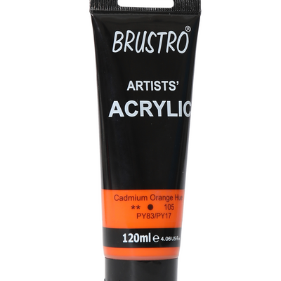Brustro Artists' Acrylic 120ml Cad Orange Hue