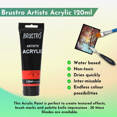 Brustro Artists' Acrylic 120ml Vermillion