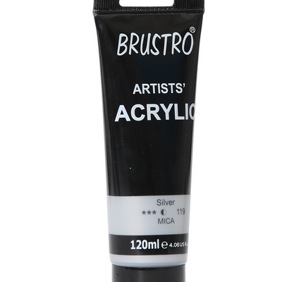 Brustro Arists' Acrylic 120ml Silver