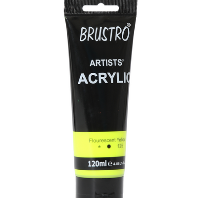 Brustro Artists' Acrylic 120ml Flourescent Yellow