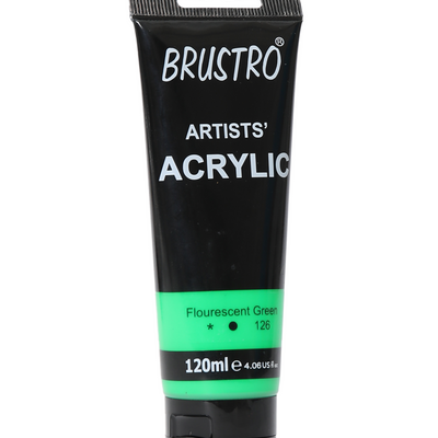 Brustro Artists' Acrylic 120ml Flourescent Green