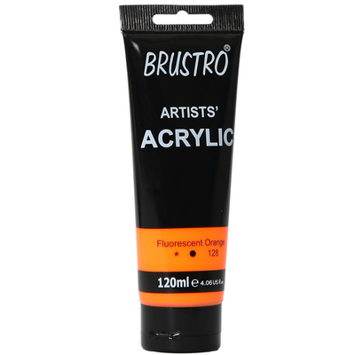 Brustro Artists' Acrylic 120ml Flourescent Orange