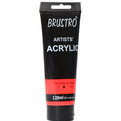 Brustro Artists' Acrylic 120ml Flourescent Red