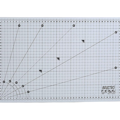 BRUSTRO A3 Double Sided Self Healing Eco Friendly 5 Layers Cutting Mat Metric/Imperial 45cm x 30cm Black