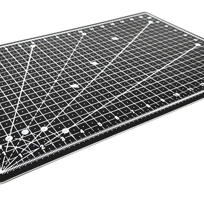 BRUSTRO A3 Double Sided Self Healing Eco Friendly 5 Layers Cutting Mat Metric/Imperial 45cm x 30cm Black
