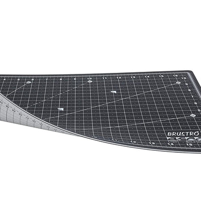 BRUSTRO A3 Double Sided Self Healing Eco Friendly 5 Layers Cutting Mat Metric/Imperial 45cm x 30cm Black