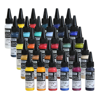 Brustro Professional Artists’ Fluid Acrylic 20 ml Full Range of 30 Shades