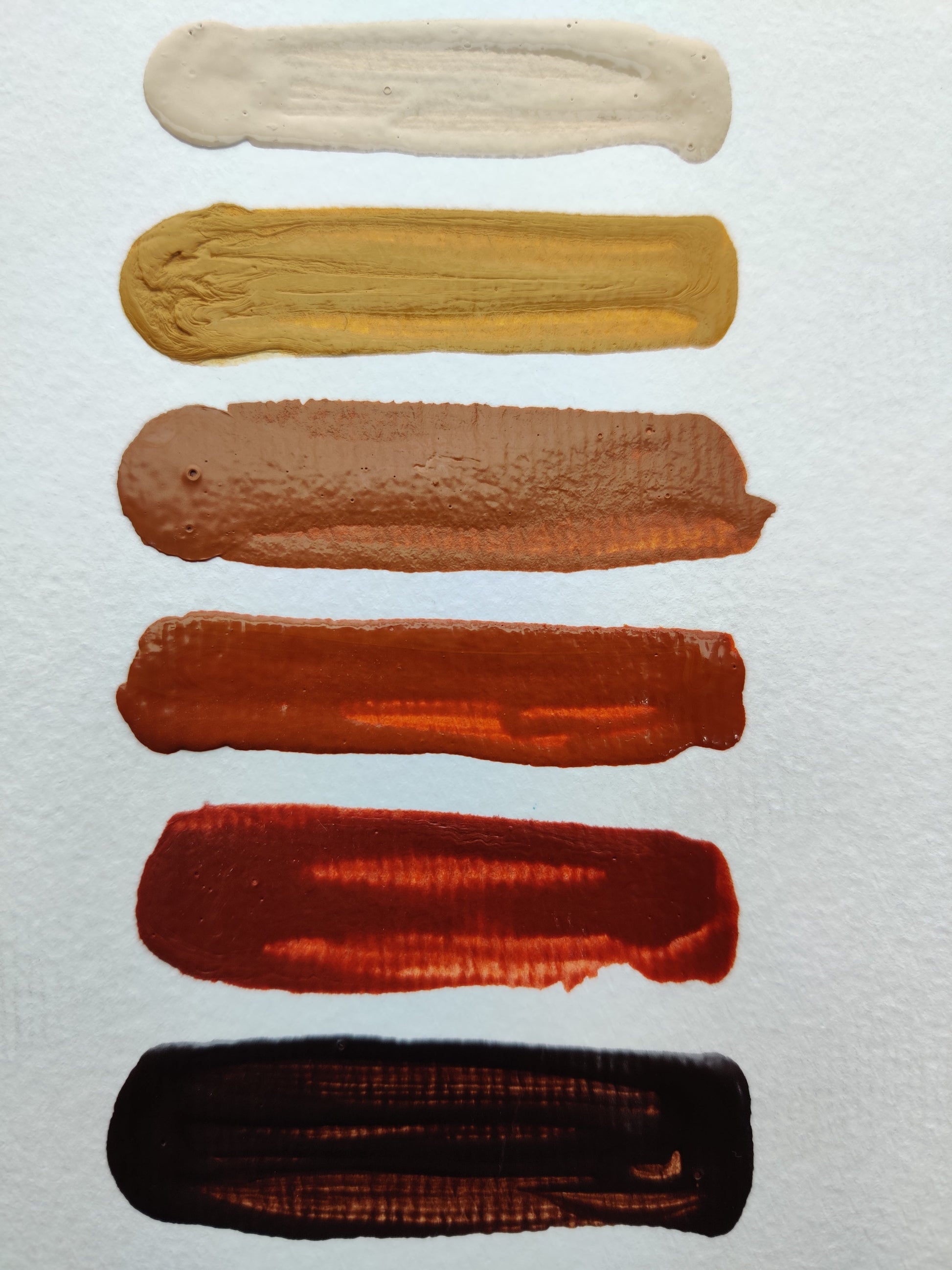 Brustro Professional Artists Fluid Acrylic 20 ml Down to Earth Set of 6 (Burnt Sienna, Burnt Umber, Yellow Oxide, Raw Sienna, Unbleached Titanium, Golden Raw Sienna) with Pouring Medium 200 ml